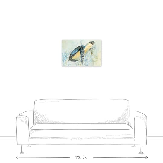 Sea Turtle 24" x 16" Canvas Wall Art
